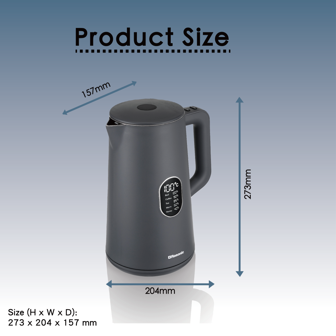 Cordless Temperature Control Kettle - RK-YKK15