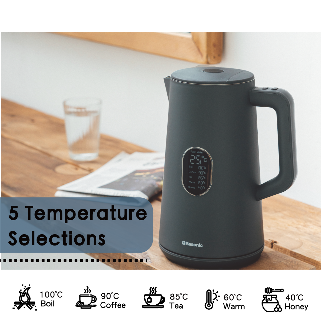 Cordless Temperature Control Kettle - RK-YKK15