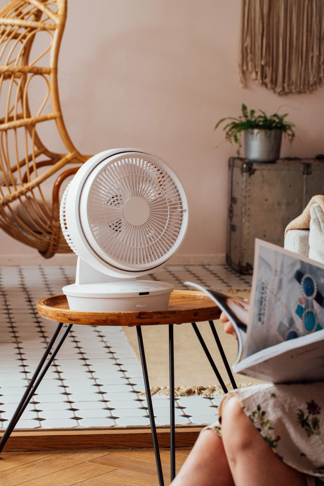 DC Circulation Fan (Around 9"/22.7cm/White Color) - RCF-9KW