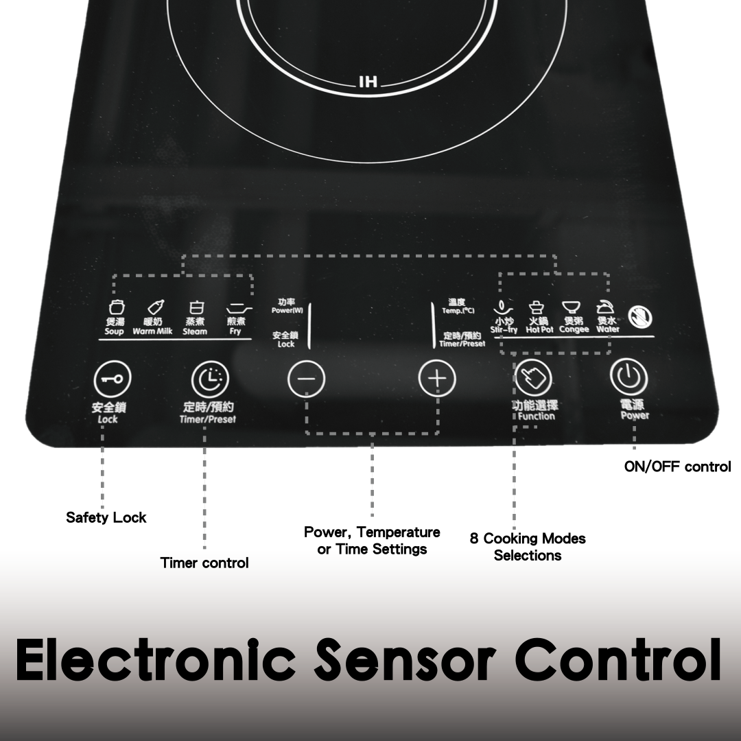 Compact Induction Cooker (13A/Touch Panel/Simple Control) - RIC-GS21E