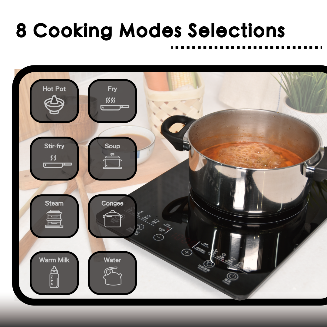 Compact Induction Cooker (13A/Touch Panel/Simple Control) - RIC-GS21E(UKNP)