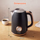 Capofaro Black and Rose Gold  Electric Kettle (UK Plug) (CK-DL5402B/UK)