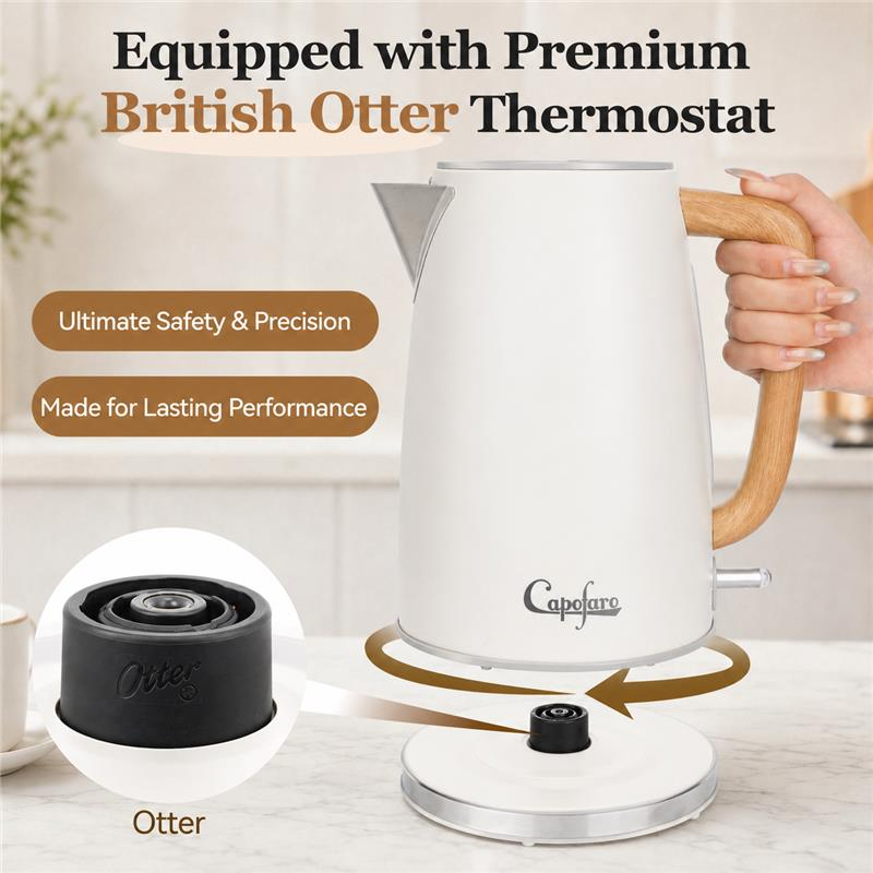 Capofaro Retro Electric Kettle (UK Plug) (CK-DL1413CRM/UK)
