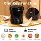 Rasonic Electric Mini Rice Cooker 0.4L, Portable for 1-2 People, with Non-Stick Pot & Food-Grade Steamer, 15-Min Fast Cooking, Auto Keep Warm - Black