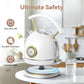 Rasonic Classic Retro Electric Kettle (US Plug) (White and Champagne Gold)